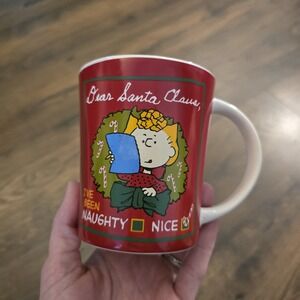 PEANUTS Mug "DEAR SANTA CLAUS" Sally Snoopy Christmas Holiday GIBSON EVERYDAY